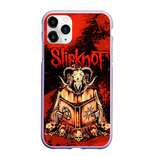 Чехол iPhone 11 Pro матовый Slipknot - баран / 3D-Светло-сиреневый – фото 1