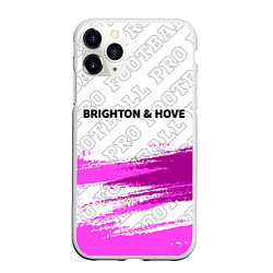 Чехол iPhone 11 Pro матовый Brighton pro football: символ сверху, цвет: 3D-белый