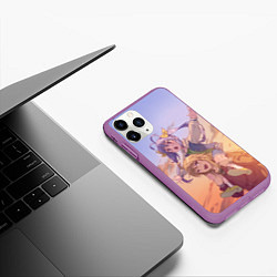 Чехол iPhone 11 Pro матовый Каэдэ и Рэнгэ - Каэдэ Кагаяма, Kaede Kagayama, цвет: 3D-фиолетовый — фото 2