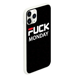 Чехол iPhone 11 Pro матовый Fuck monday - antibrand, fila, цвет: 3D-белый — фото 2