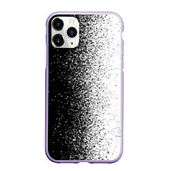 Чехол iPhone 11 Pro матовый Брызги красок - Черно-белый