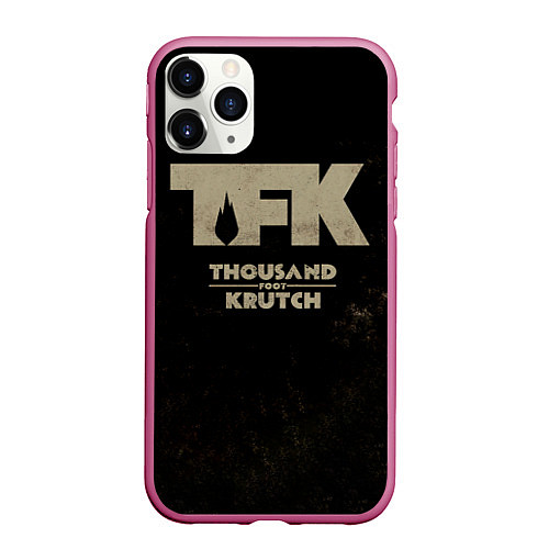 Чехол iPhone 11 Pro матовый TFK - Thousand Foot Krutch / 3D-Малиновый – фото 1