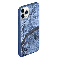 Чехол iPhone 11 Pro матовый Лёд - зимняя текстура, цвет: 3D-тёмно-синий — фото 2