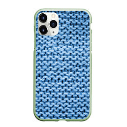 Чехол iPhone 11 Pro матовый Грубая шерстяная вязка - мода, цвет: 3D-салатовый