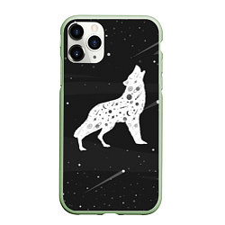 Чехол iPhone 11 Pro матовый Созвездие волка - волк из звезд, цвет: 3D-салатовый