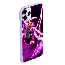 Чехол iPhone 11 Pro матовый Гоку Блек Аниме Dragon Ball, цвет: 3D-светло-сиреневый — фото 2