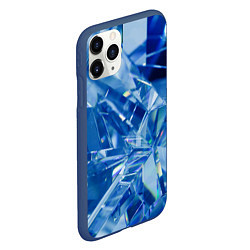 Чехол iPhone 11 Pro матовый Кристаллики, цвет: 3D-тёмно-синий — фото 2