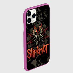 Чехол iPhone 11 Pro матовый Slipknot dark satan, цвет: 3D-фиолетовый — фото 2