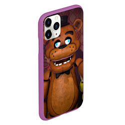 Чехол iPhone 11 Pro матовый Five Nights аt Frеddys, цвет: 3D-фиолетовый — фото 2