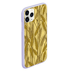 Чехол iPhone 11 Pro матовый Винтажные колоски пшеницы, цвет: 3D-светло-сиреневый — фото 2