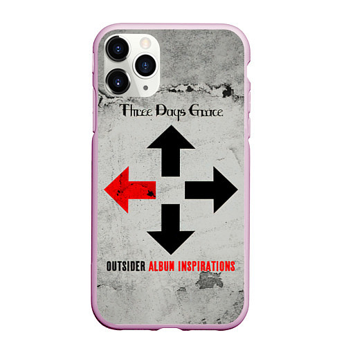 Чехол iPhone 11 Pro матовый Outsider Album Inspirations - Three Days Grace / 3D-Розовый – фото 1
