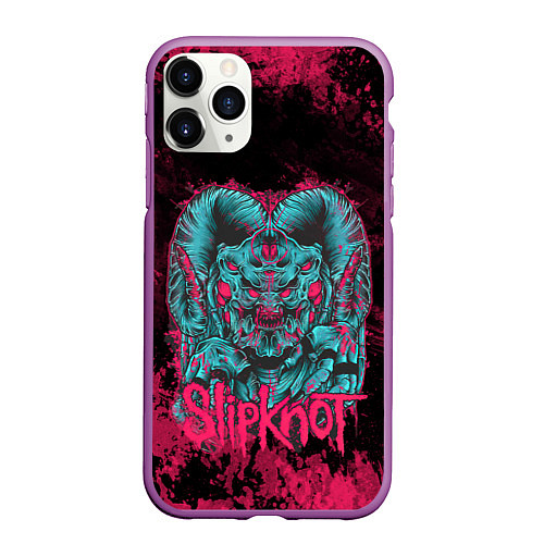 Чехол iPhone 11 Pro матовый Monster Slipknot / 3D-Фиолетовый – фото 1