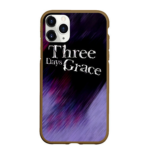 Чехол iPhone 11 Pro матовый Three Days Grace lilac / 3D-Коричневый – фото 1