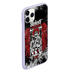 Чехол iPhone 11 Pro матовый Slipknot скелет, цвет: 3D-светло-сиреневый — фото 2