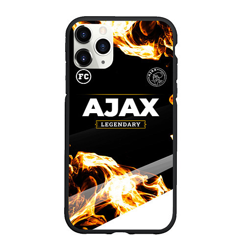 Чехол iPhone 11 Pro матовый Ajax legendary sport fire / 3D-Черный – фото 1