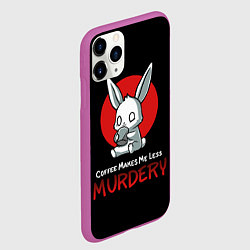 Чехол iPhone 11 Pro матовый Coffee makes me less, цвет: 3D-фиолетовый — фото 2