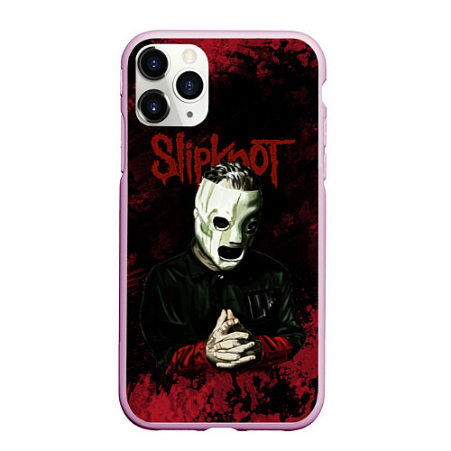 Чехол iPhone 11 Pro матовый Slipknot dark art / 3D-Розовый – фото 1
