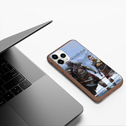 Чехол iPhone 11 Pro матовый God of war ragnarok-God of War: Рагнарёк, цвет: 3D-коричневый — фото 2