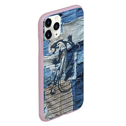 Чехол iPhone 11 Pro матовый Cotton Rag - Patchwork -Tiger, цвет: 3D-розовый — фото 2