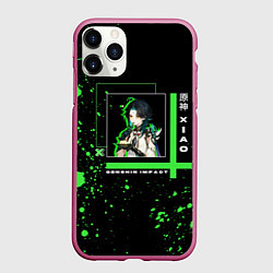 Чехол iPhone 11 Pro матовый Genshin Impact: Xiao, цвет: 3D-малиновый