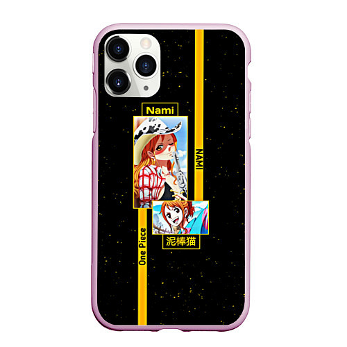 Чехол iPhone 11 Pro матовый One Piece Nami / 3D-Розовый – фото 1