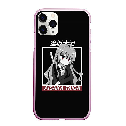 Чехол iPhone 11 Pro матовый ToraDora Aisaka Taiga / 3D-Розовый – фото 1