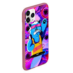 Чехол iPhone 11 Pro матовый DJ Scratchy in pink glasses, цвет: 3D-малиновый — фото 2