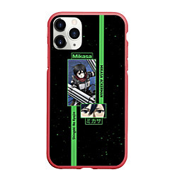 Чехол iPhone 11 Pro матовый Attack on Titan - Mikasa Ackerman