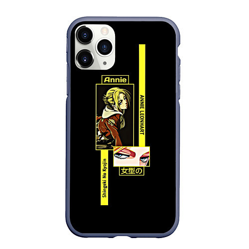 Чехол iPhone 11 Pro матовый Attack on Titan Annie Leonhart / 3D-Серый – фото 1