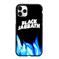 Чехол iPhone 11 Pro матовый Black Sabbath blue fire