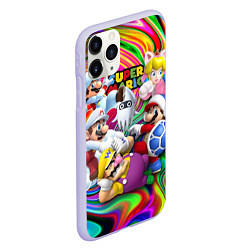 Чехол iPhone 11 Pro матовый Super Mario - Gaming aesthetics - Collage, цвет: 3D-светло-сиреневый — фото 2