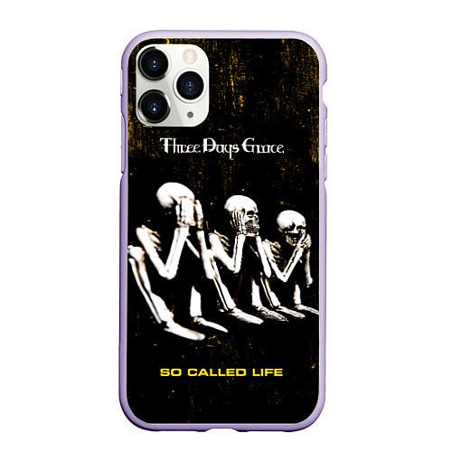 Чехол iPhone 11 Pro матовый So Called Life - Three Days Grace / 3D-Светло-сиреневый – фото 1