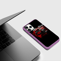 Чехол iPhone 11 Pro матовый Three Days Grace змея и ворон, цвет: 3D-фиолетовый — фото 2