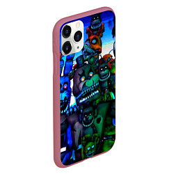 Чехол iPhone 11 Pro матовый Five Nights at Freddys 4, цвет: 3D-малиновый — фото 2