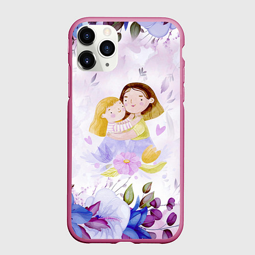 Чехол iPhone 11 Pro матовый Подарок любимой мамочке! / 3D-Малиновый – фото 1