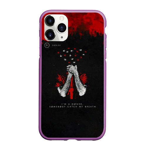 Чехол iPhone 11 Pro матовый Goner - Twenty One Pilots / 3D-Фиолетовый – фото 1