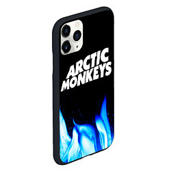 Чехол iPhone 11 Pro матовый Arctic Monkeys blue fire, цвет: 3D-черный — фото 2