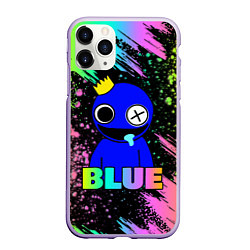 Чехол iPhone 11 Pro матовый Rainbow Friends - Blue, цвет: 3D-светло-сиреневый
