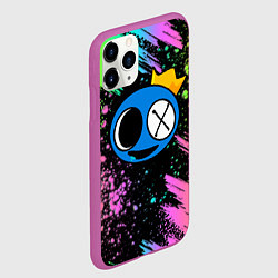 Чехол iPhone 11 Pro матовый Rainbow Friends: Blue, цвет: 3D-фиолетовый — фото 2