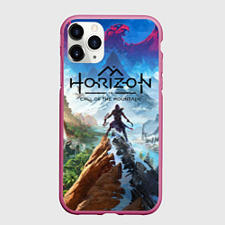 Чехол iPhone 11 Pro матовый Horizon call of the mountain keyart, цвет: 3D-малиновый