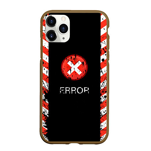 Чехол iPhone 11 Pro матовый ERROR - Произошла ошибка / 3D-Коричневый – фото 1