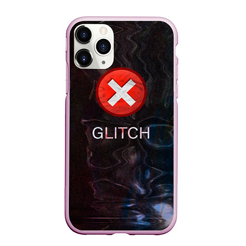 Чехол iPhone 11 Pro матовый GLITCH - Визуальная ошибка / 3D-Розовый – фото 1
