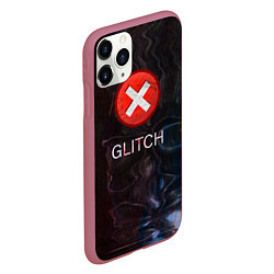 Чехол iPhone 11 Pro матовый GLITCH - Визуальная ошибка, цвет: 3D-малиновый — фото 2