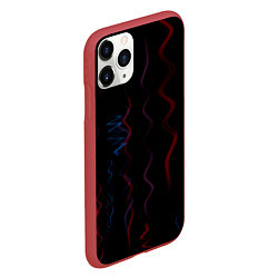 Чехол iPhone 11 Pro матовый Абстрактные спирали РНК, цвет: 3D-красный — фото 2