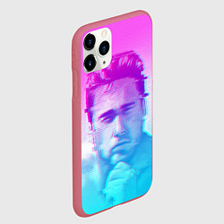 Чехол iPhone 11 Pro матовый Гачимучи Билли Херрингтон глитч, цвет: 3D-малиновый — фото 2