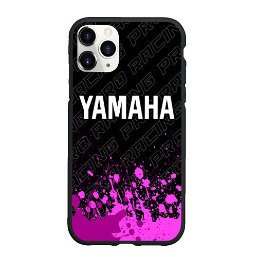 Чехол iPhone 11 Pro матовый Yamaha pro racing: символ сверху / 3D-Черный – фото 1