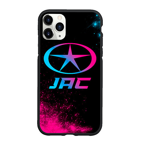 Чехол iPhone 11 Pro матовый JAC - neon gradient / 3D-Черный – фото 1