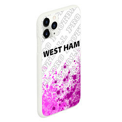 Чехол iPhone 11 Pro матовый West Ham pro football: символ сверху, цвет: 3D-белый — фото 2