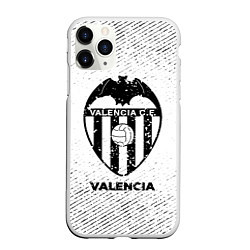 Чехол iPhone 11 Pro матовый Valencia с потертостями на светлом фоне, цвет: 3D-белый