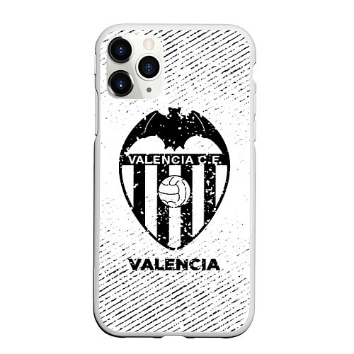 Чехол iPhone 11 Pro матовый Valencia с потертостями на светлом фоне / 3D-Белый – фото 1